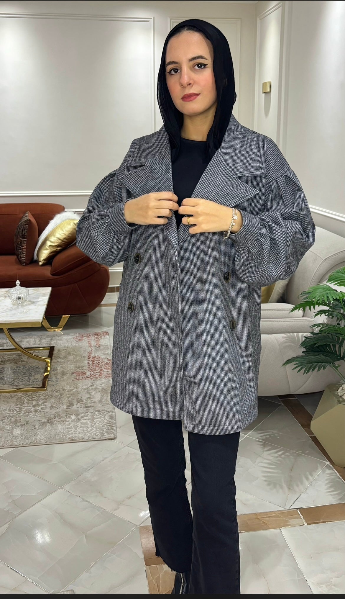 Grey short coat