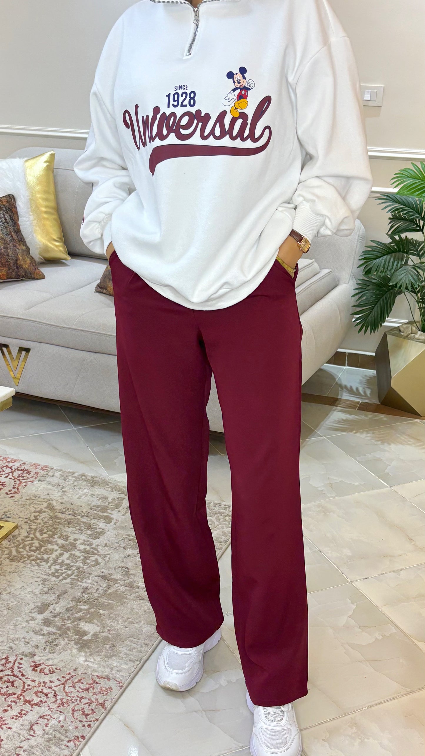 Burgundy pants