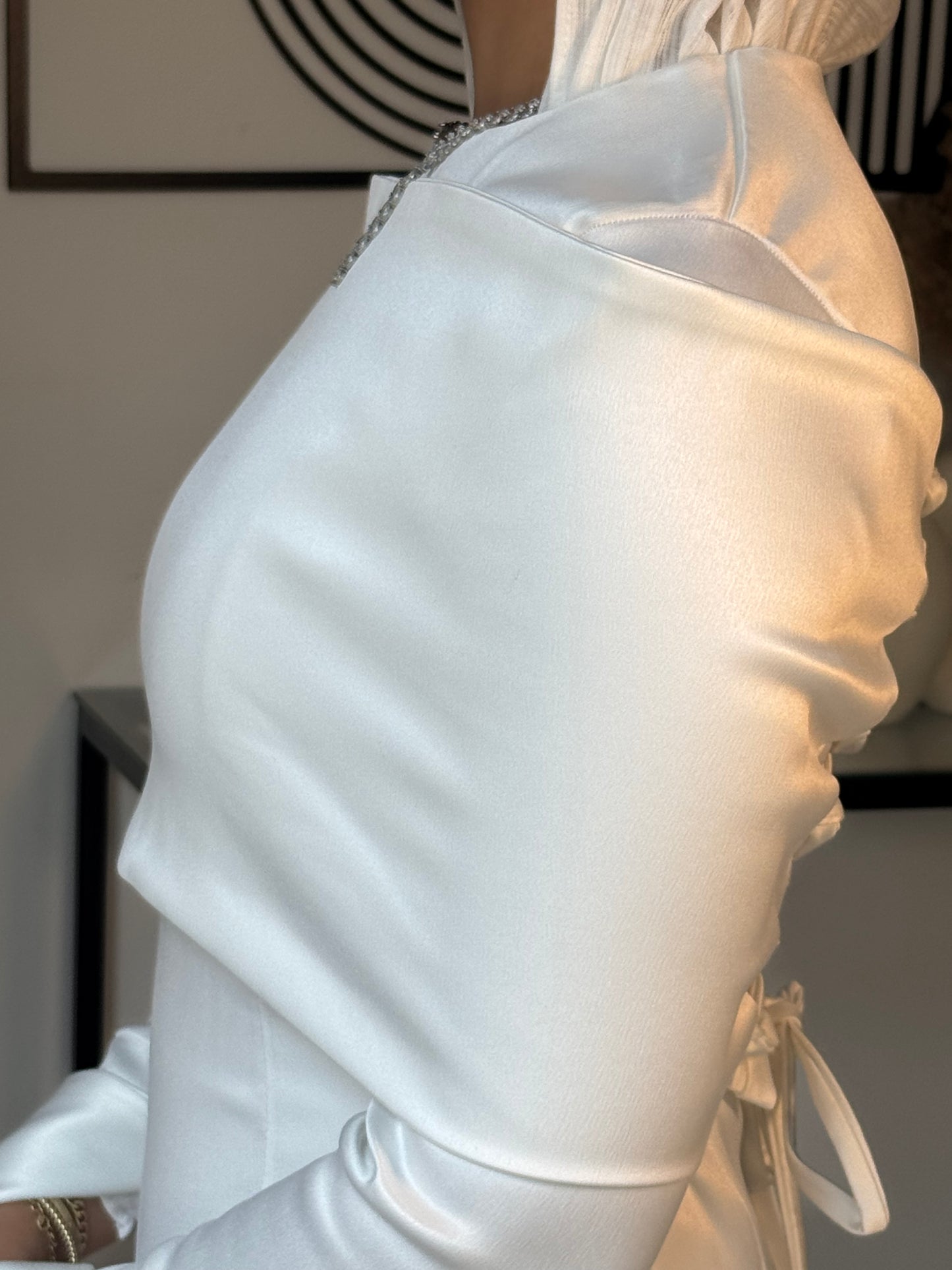 “The Serenity Gown – Rose Satin Modest Maxi Dress”