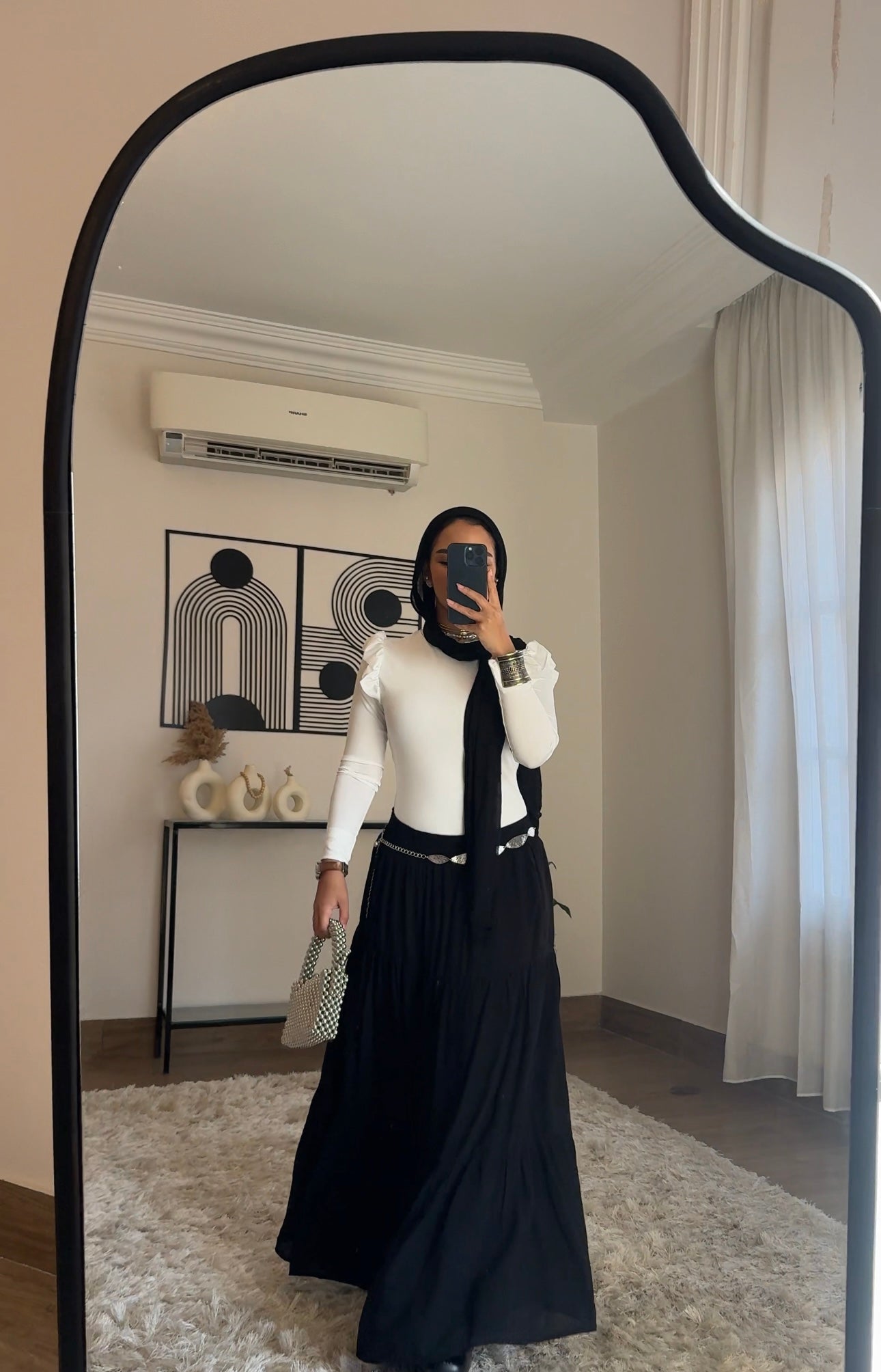 Black Flowy Maxi Skirt