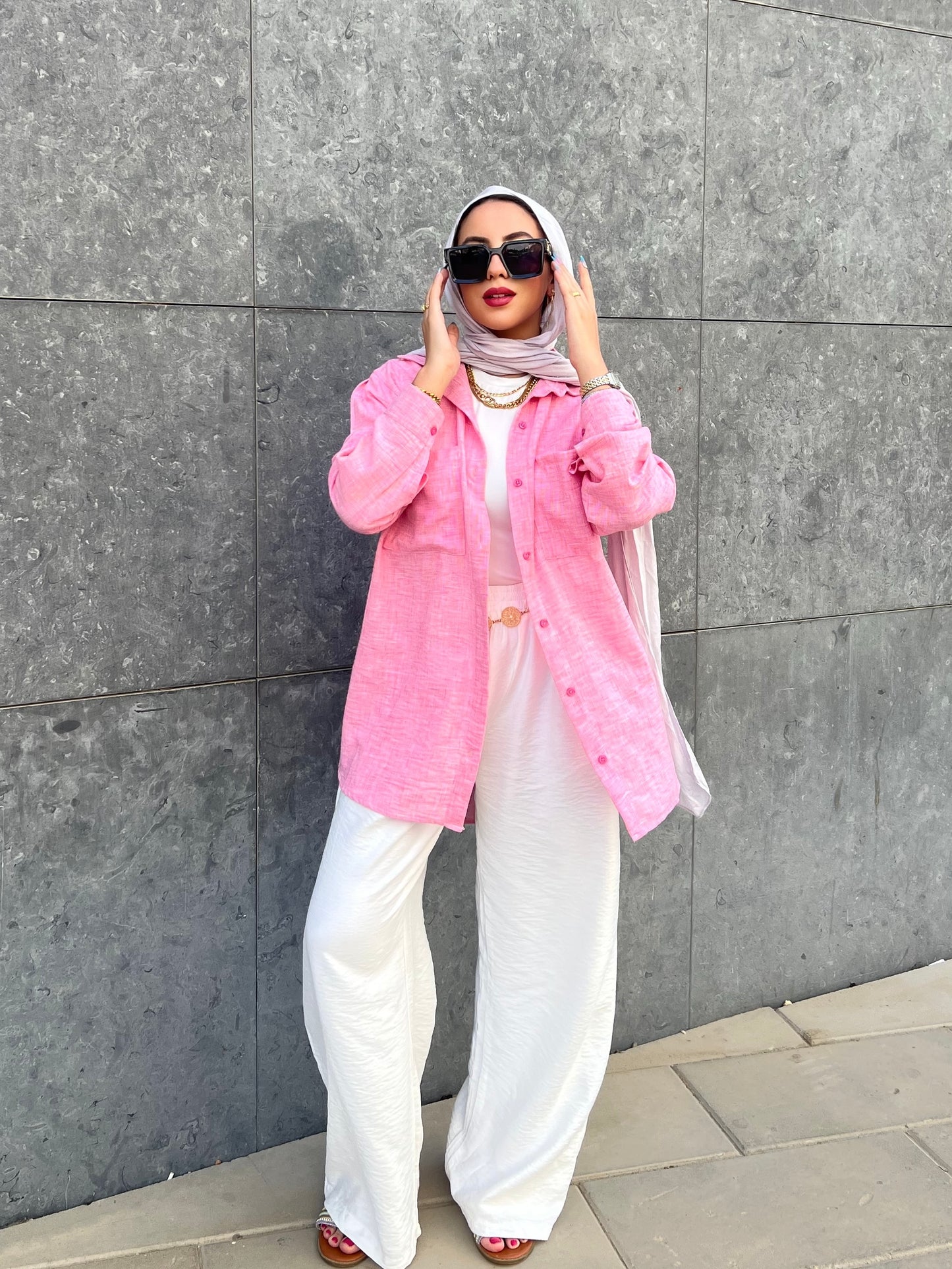 Pink Linen Shirt