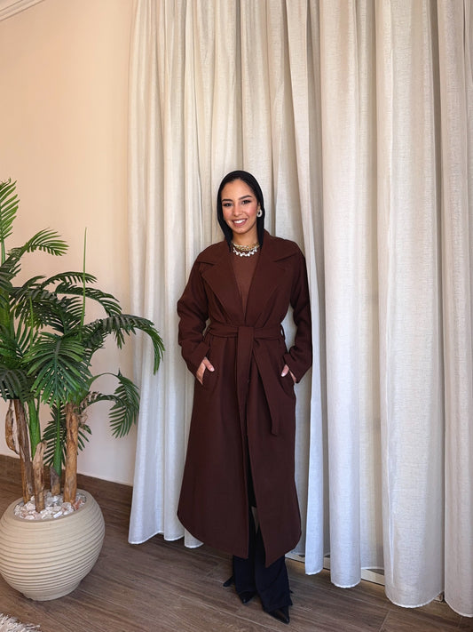 Fluffy Wool Coat (Brown)