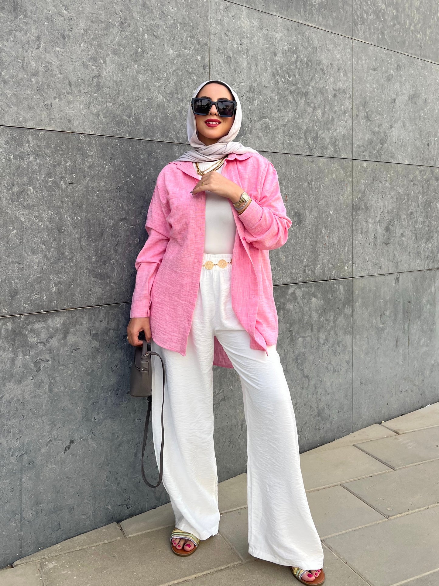 Pink Linen Shirt