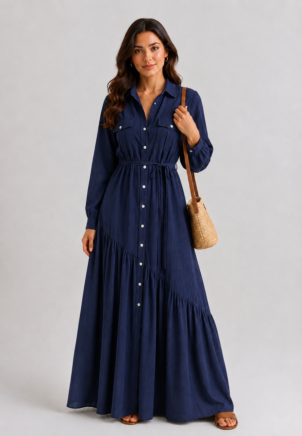 Dark Blue CY Fabric Dress