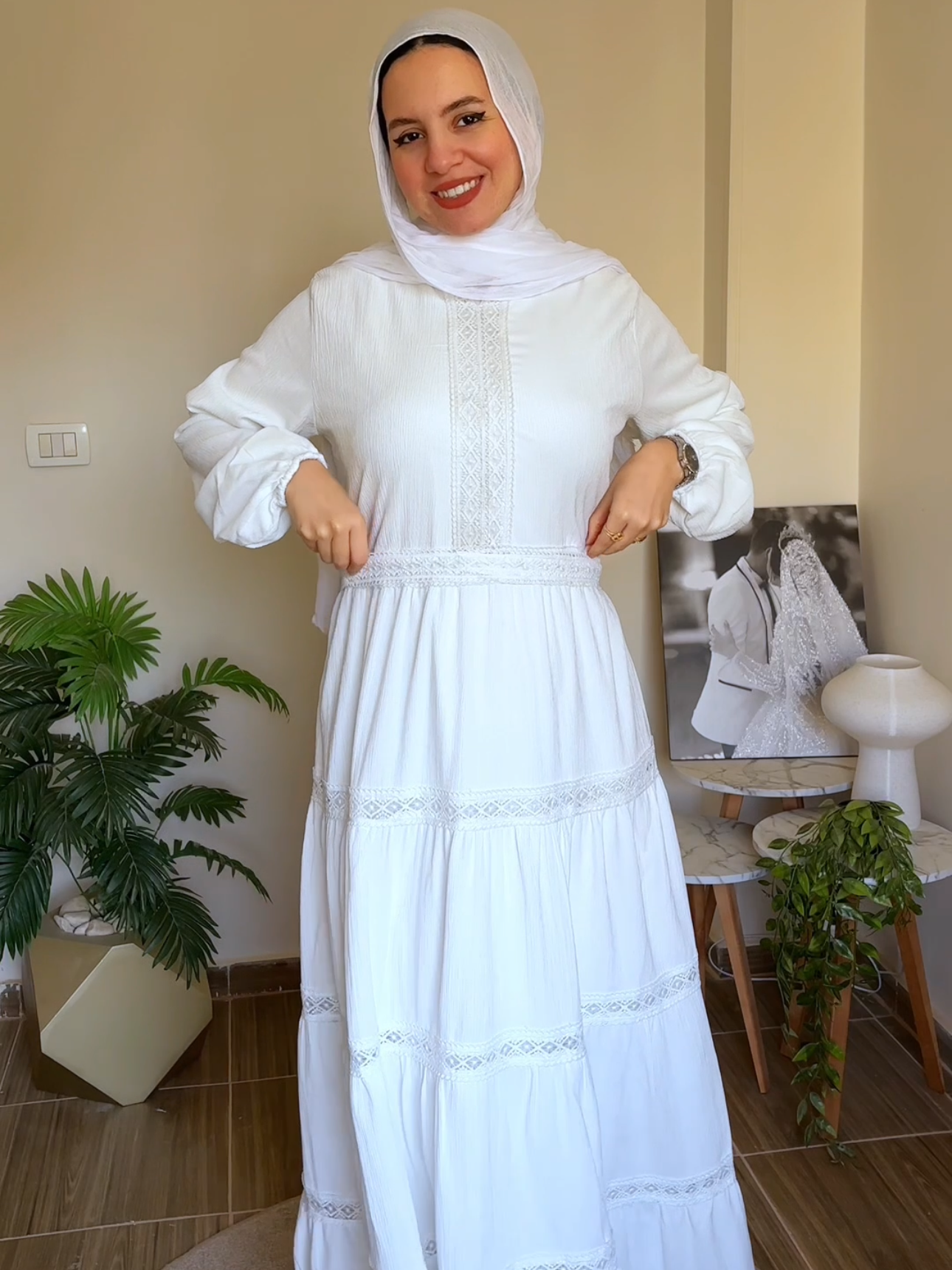 A white Umrah dress for Ramadan
