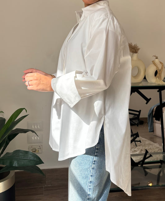 Modern Minimal Oversized Shirt in White