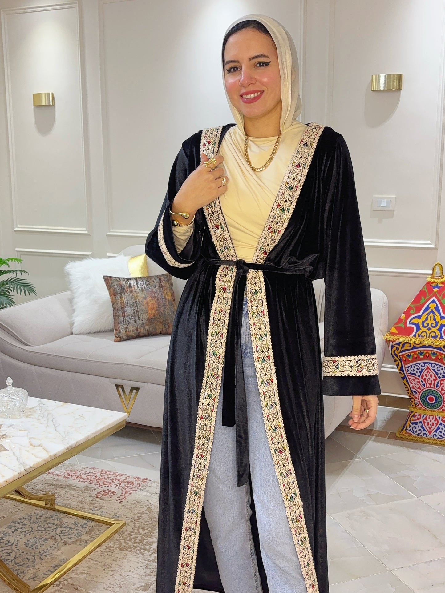 Black Hooded Kaftan