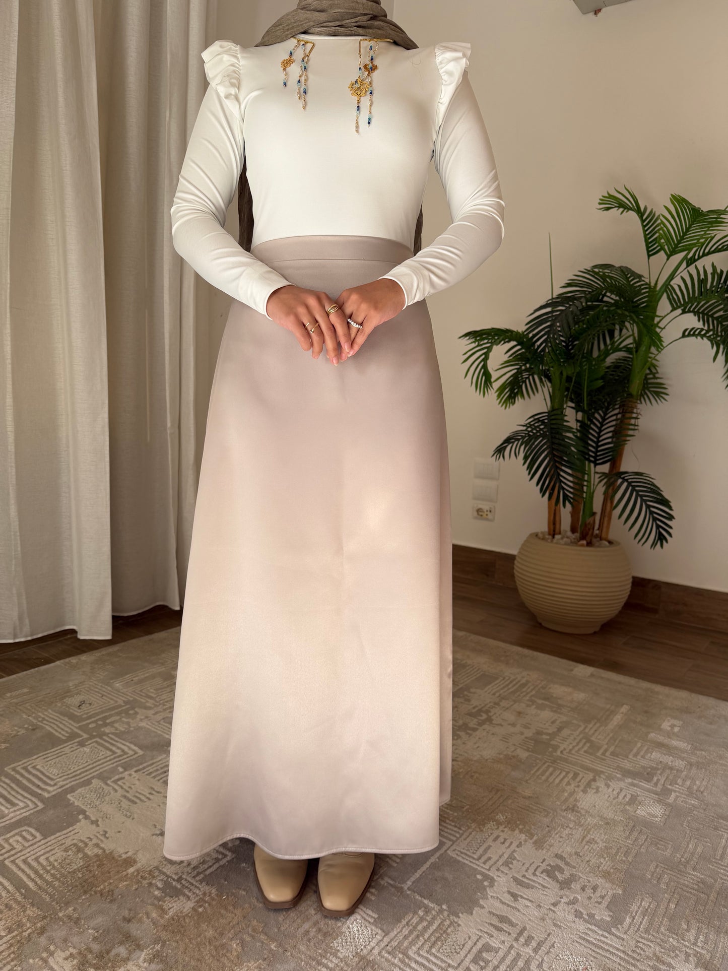 Classic Beige Skirt