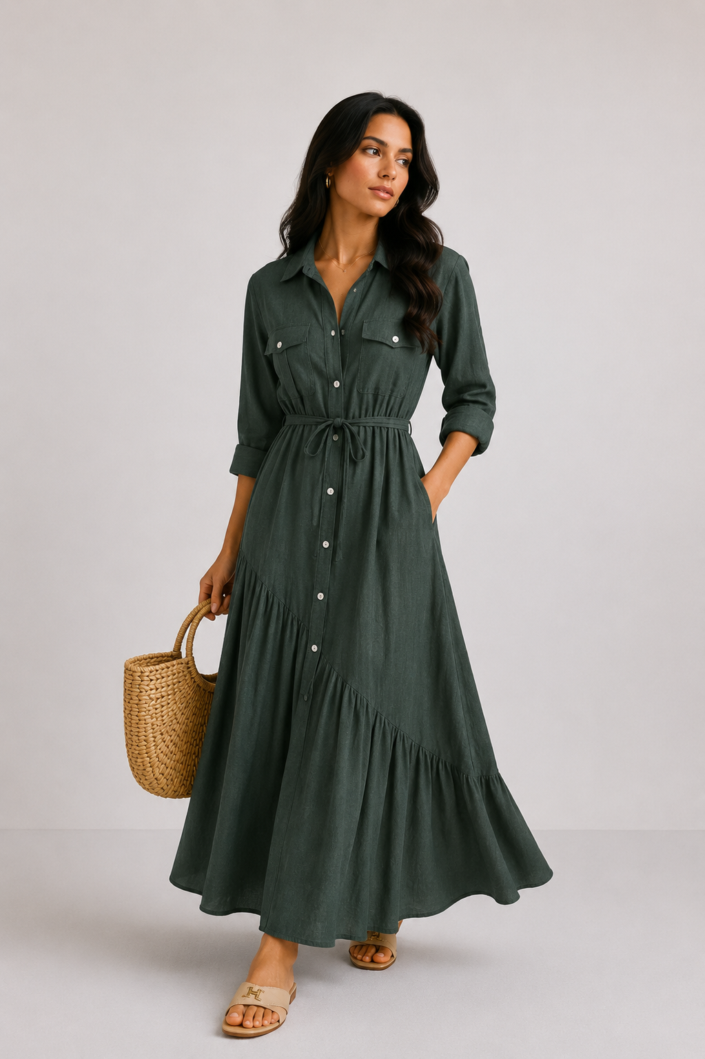 Olive CY Fabric Dress