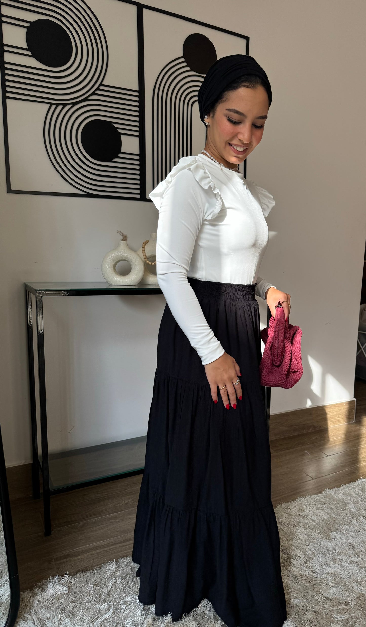 Black Flowy Maxi Skirt