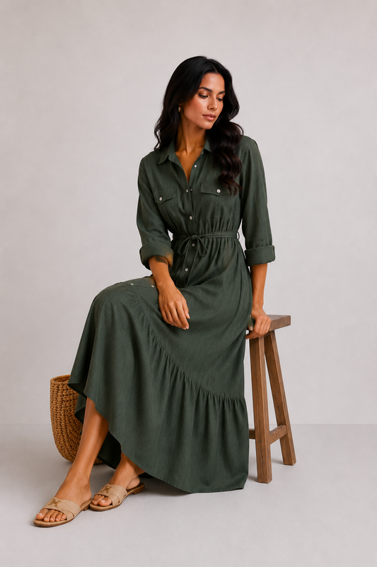 Olive CY Fabric Dress