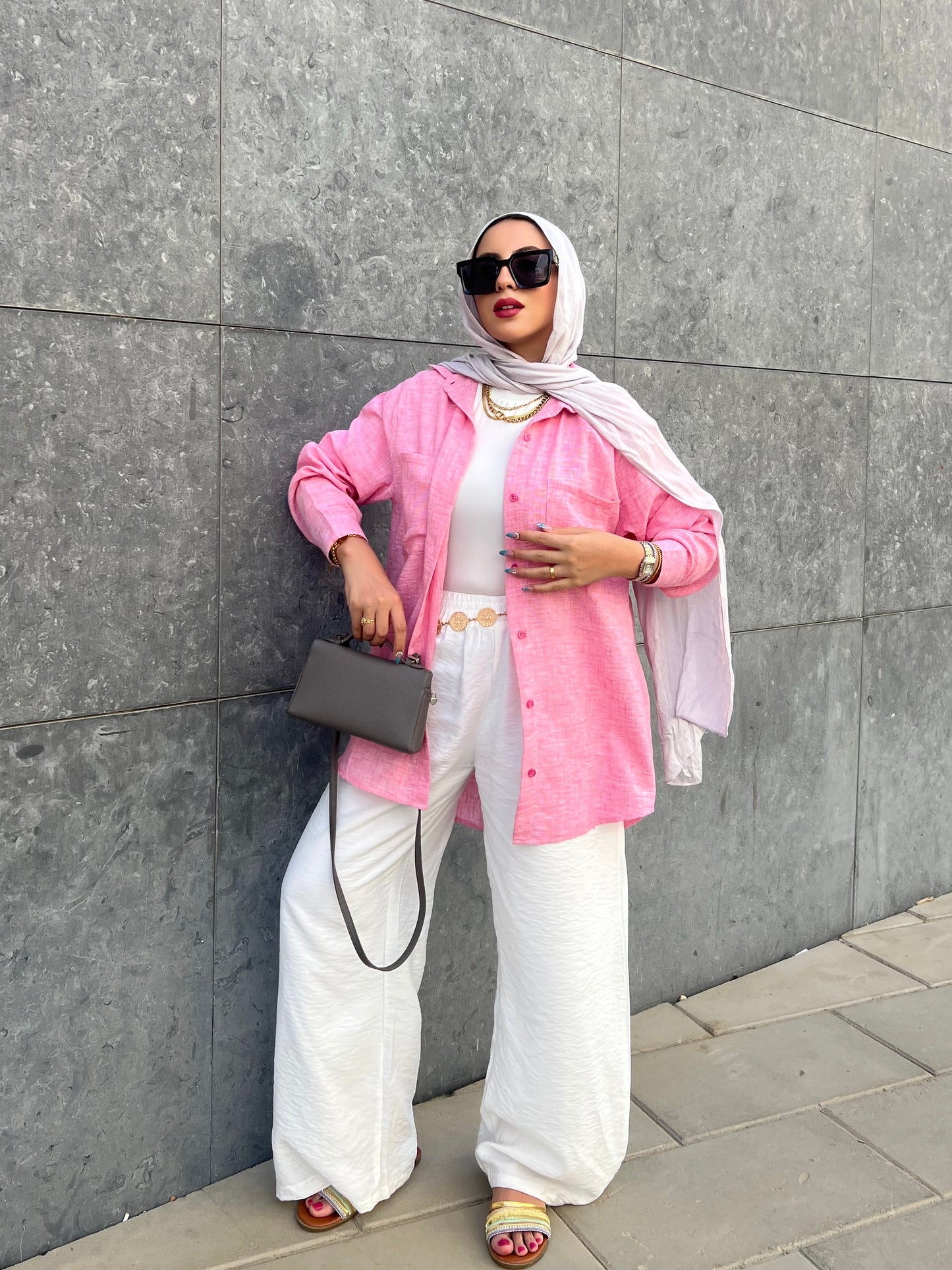 Pink Linen Shirt