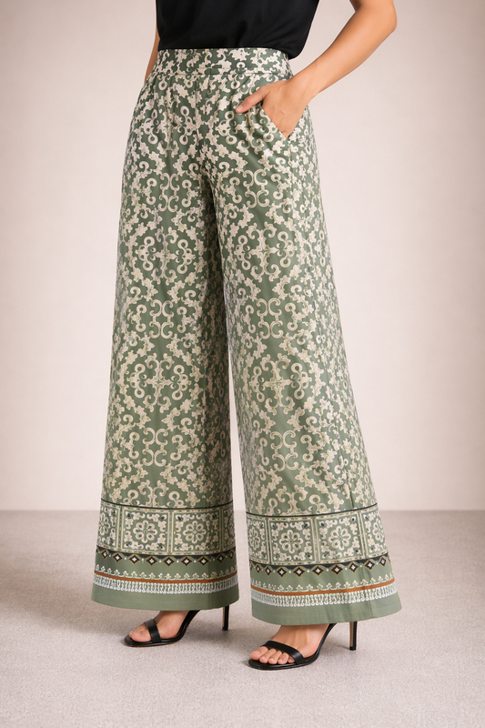Printed pants (Viscose Cotton Fabric)